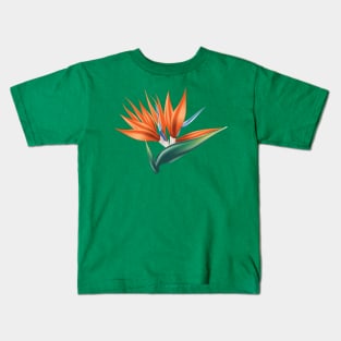 Strelitzia tropical flower Kids T-Shirt